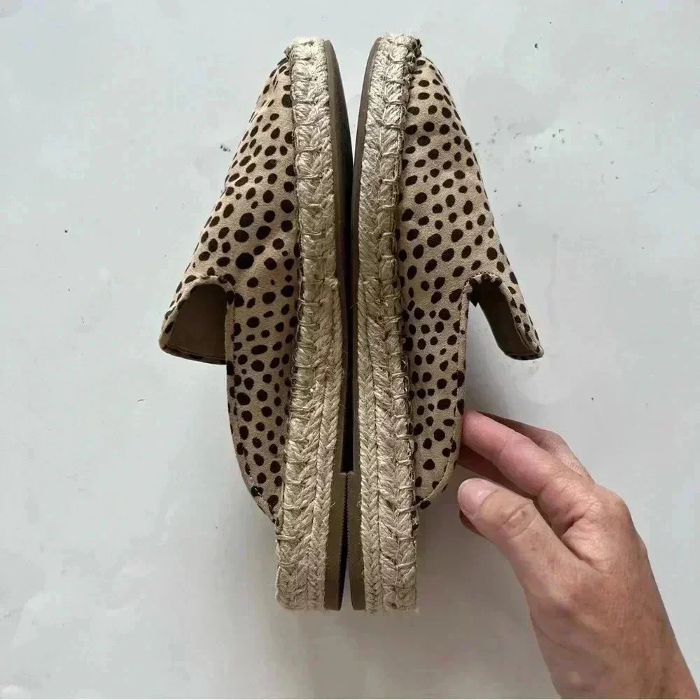 DV Dolce Vita Elaine Leopard Espadrille Slip on Mule size 7